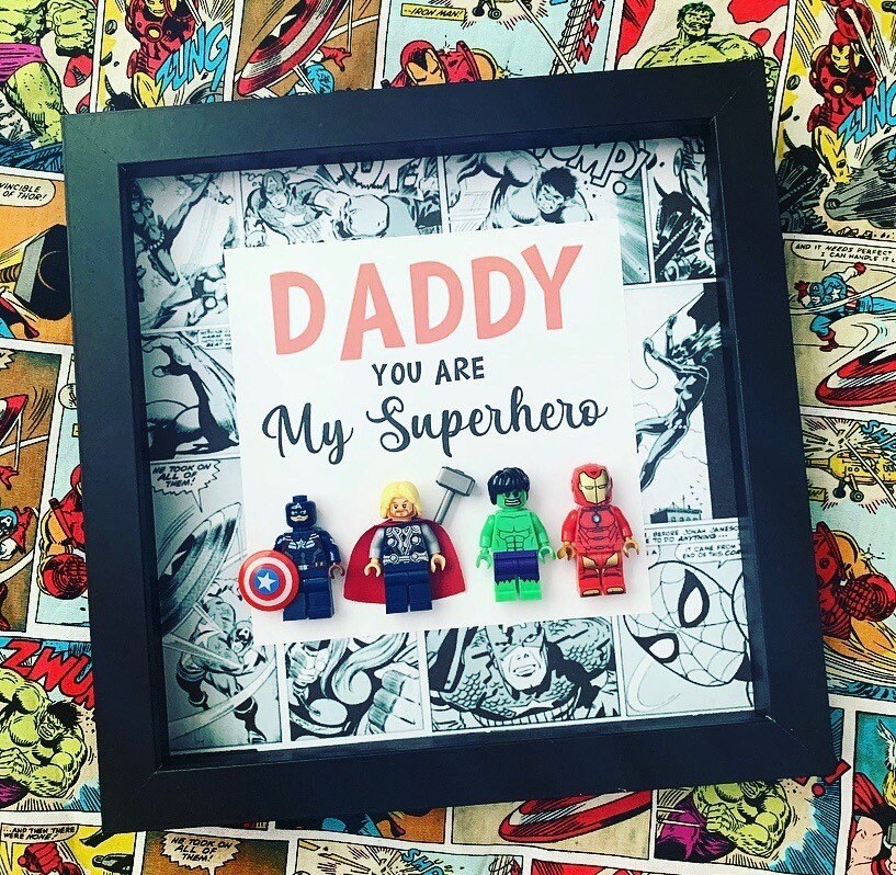 Daddy superhero frame Best Dad gift daddy birthday present Etsy