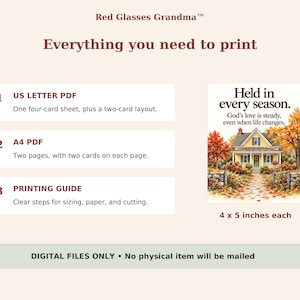 How to use the printable cards: download through Etsy.com in a web browser, print at Actual Size or 100 percent, cut along the lines, and add a note on the blank back. Personal use and printed gifts.