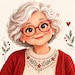 Red Glasses Grandma