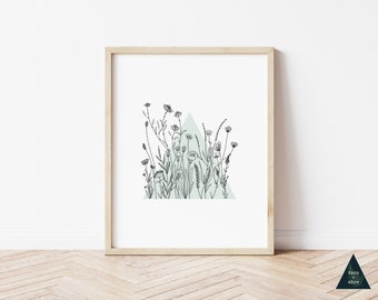 Wildflower Garden Art Print | Hand-Illustrated Botanical Illustration
