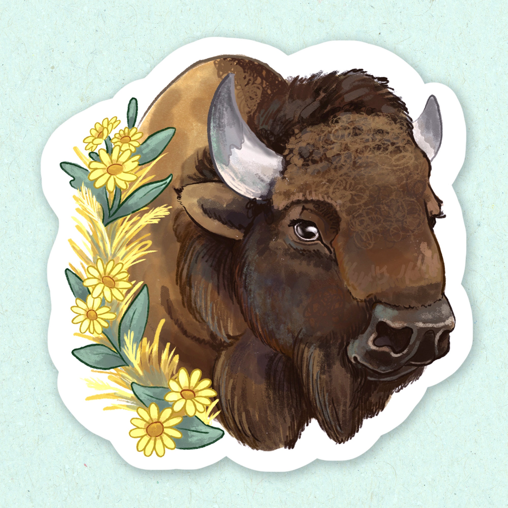 American Bison Sticker - Etsy