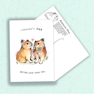 Pika Liebe Postkarte