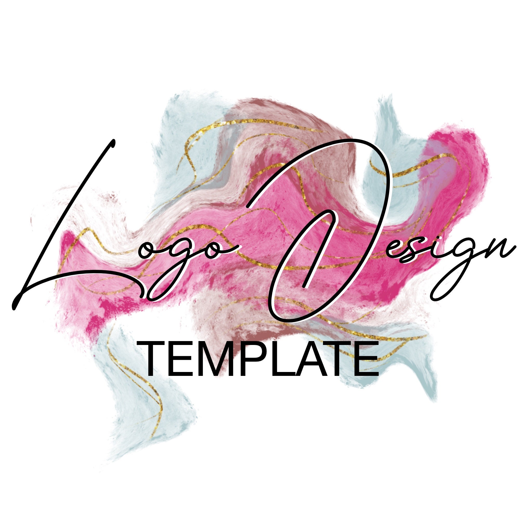 Watercolor Logo Template Logo Design Logo Template Etsy