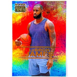 Cartão de inserção LeBron James Skybox Premium Metal Universe Champions 2021 nº S-50