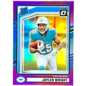 Jaylen Wright bewertet Rookie 2024 Optic Football Pink Prizm Karte #344