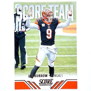 Carte de score de l'équipe de Joe Burrow Panini 2021 # ST8 Bengals de Cincinnati