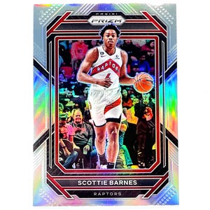 Tarjeta Panini Prizm Silver Prizm n.° 25 de Scottie Barnes 2022-23