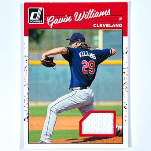 Gavin Williams Jersey Card 2023 Panini Donruss Baseball Card #90 M-GW