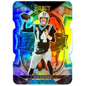 Tarjeta troquelada Prizm plateada de Sam Darnold Select Football 2023 n.° 33