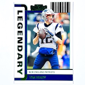 Carte Tom Brady Legendary Insert 2022 Panini Contenders Green Foil Card #LGO-TBR