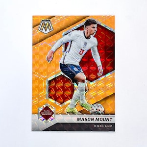 Mason Mount 2021-22 Mozaïek Fifa World Cup Edition Oranje Fluorescerende Prizm-kaart # 37