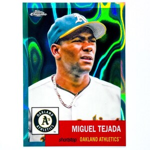 Miguel Tejada 2022 Topps Chrome Platinum Anniversary Auqa Prizm /299 Karta #206