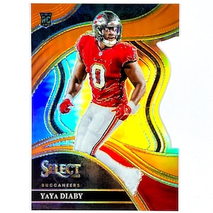 Tarjeta de novato YaYa Diaby /399 Select Football 2023 Naranja troquelada Prizm n.° 204