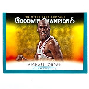 Michael Jordan 2021 Upper Deck Goodwin Champions Teal Parallel Card #61