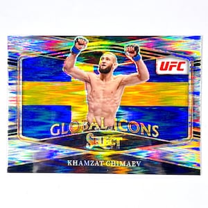 Khamzat Chimaev 2022 Panini Auswahl Flash Prizm Champs-Einsatzkarte #6