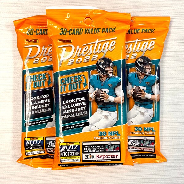 2022 Prestige Football Fat Packs! 30 Cards per Pack! Sunburst Parallel Exclusive