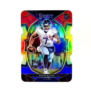 Malik Willis Rookie Card 2023 Panini Select gestanst rood wit blauw Prizm #38