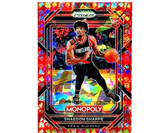 Shaedon Sharpe Rookie Card 2022-23 Panini Prizm Monopoly Gratis parkeren Prizm-kaart #74