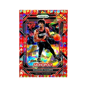 Shaedon Sharpe Rookie Card 2022-23 Panini Prizm Monopoly Free Parking Prizm Card #74