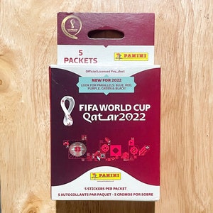 Caixa de adesivos Panini para a Copa do Mundo FIFA 2022 do Catar!