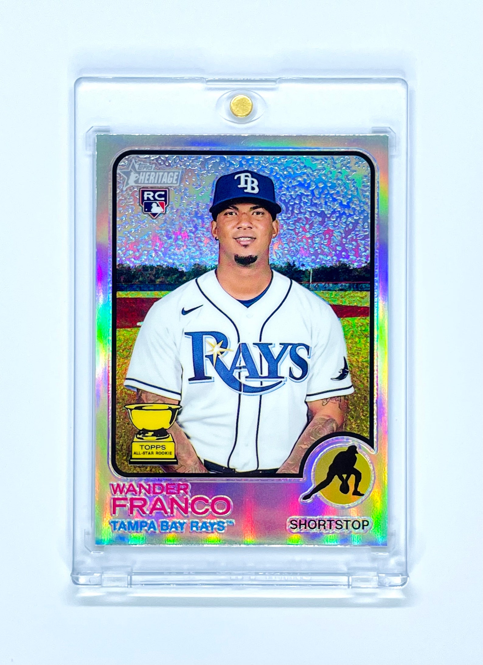 Wander Franco Rookie Card 2022 Topps Heritage /673 Silver Etsy