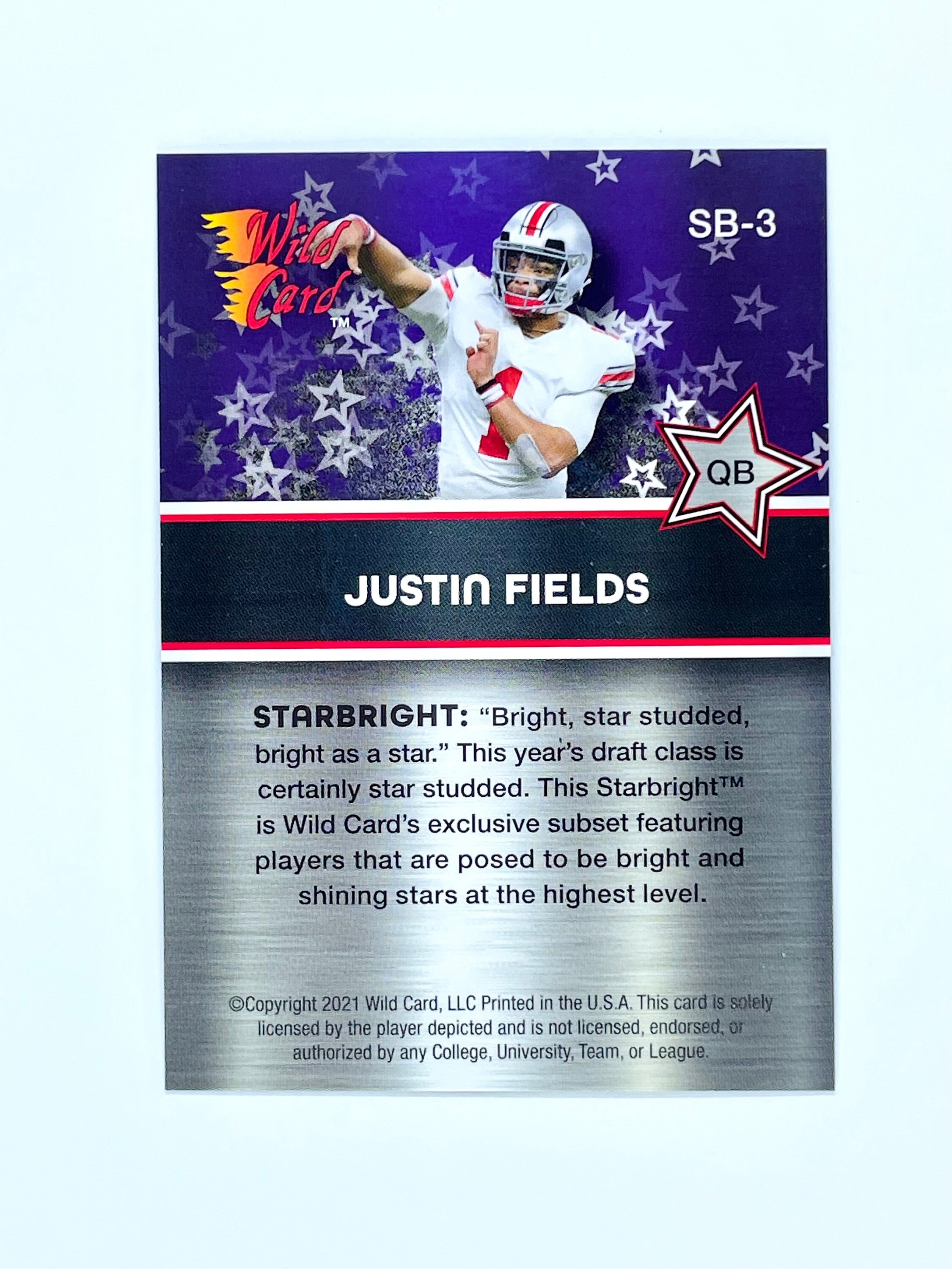 Justin Fields Rookie Card 2021 Wild Card Alumination - Etsy