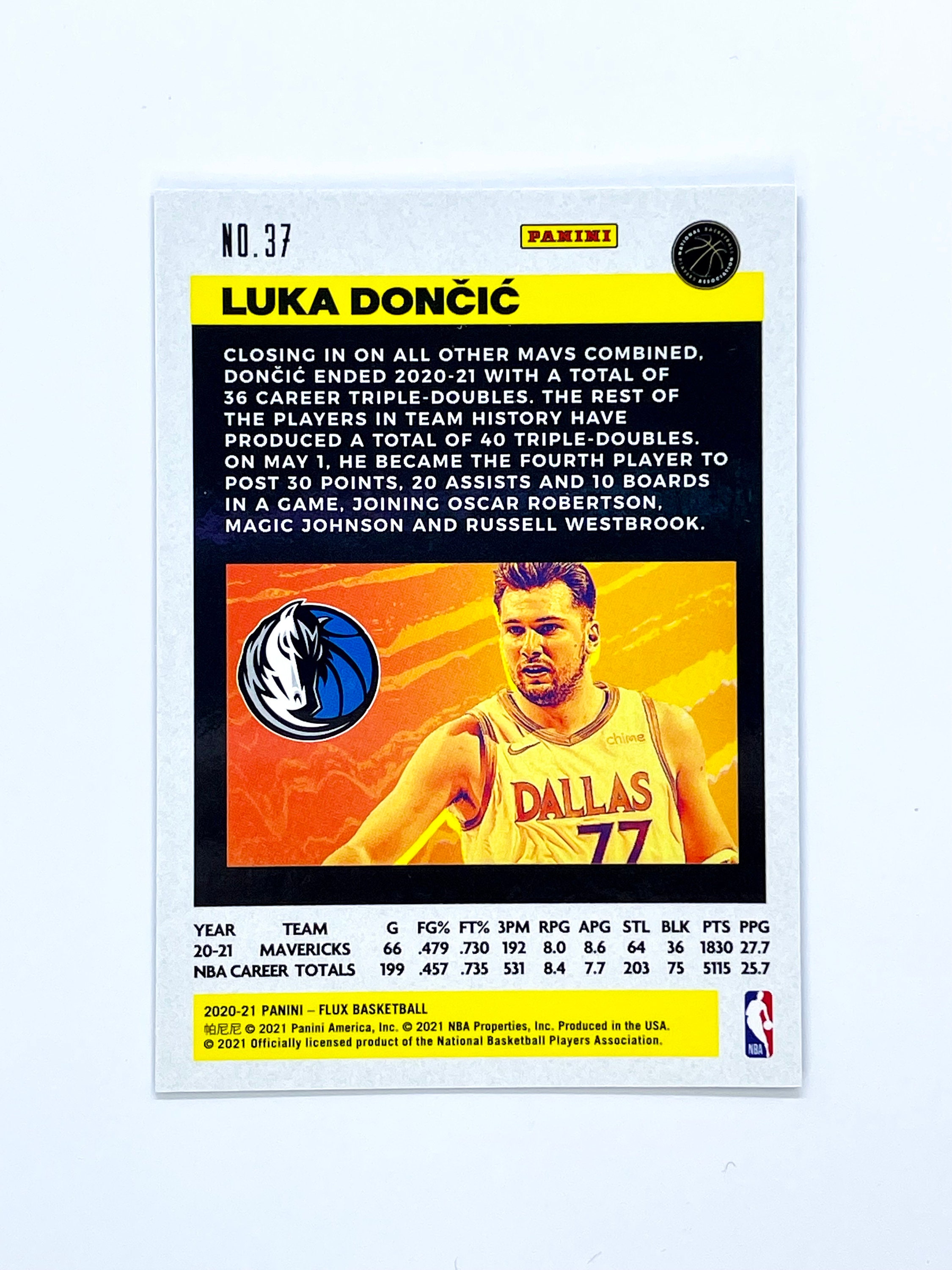 Luka Doncic 202021 Panini Flux Mojo Prizm 0r Base Card 37 Etsy
