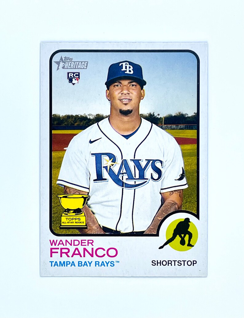 Wander Franco Rookie Card 2022 Topps Heritage /673 Silver Etsy