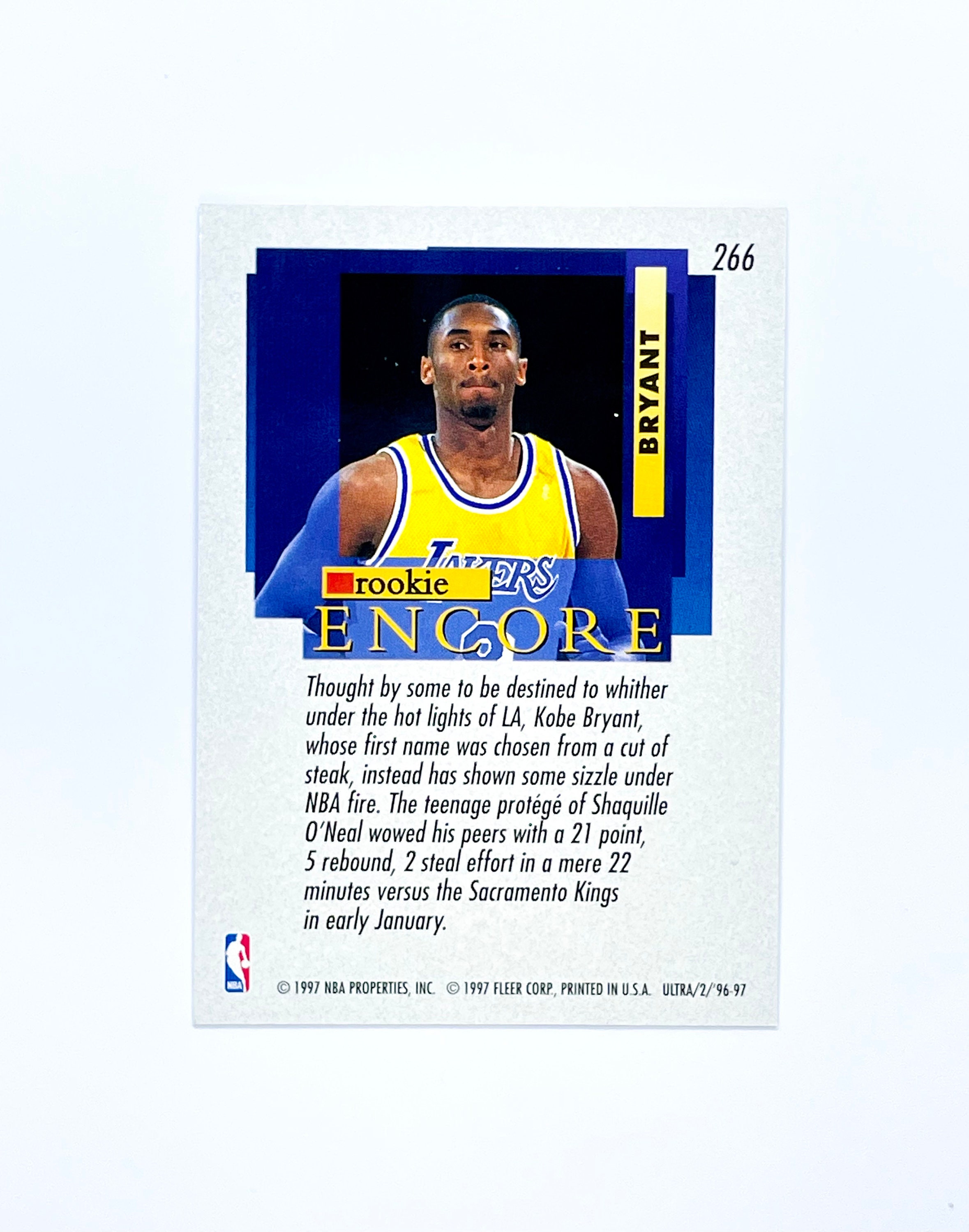 Kobe Bryant Rookie Card 1996-97 Fleer Ultra Rookie Encore 266 - Etsy Denmark