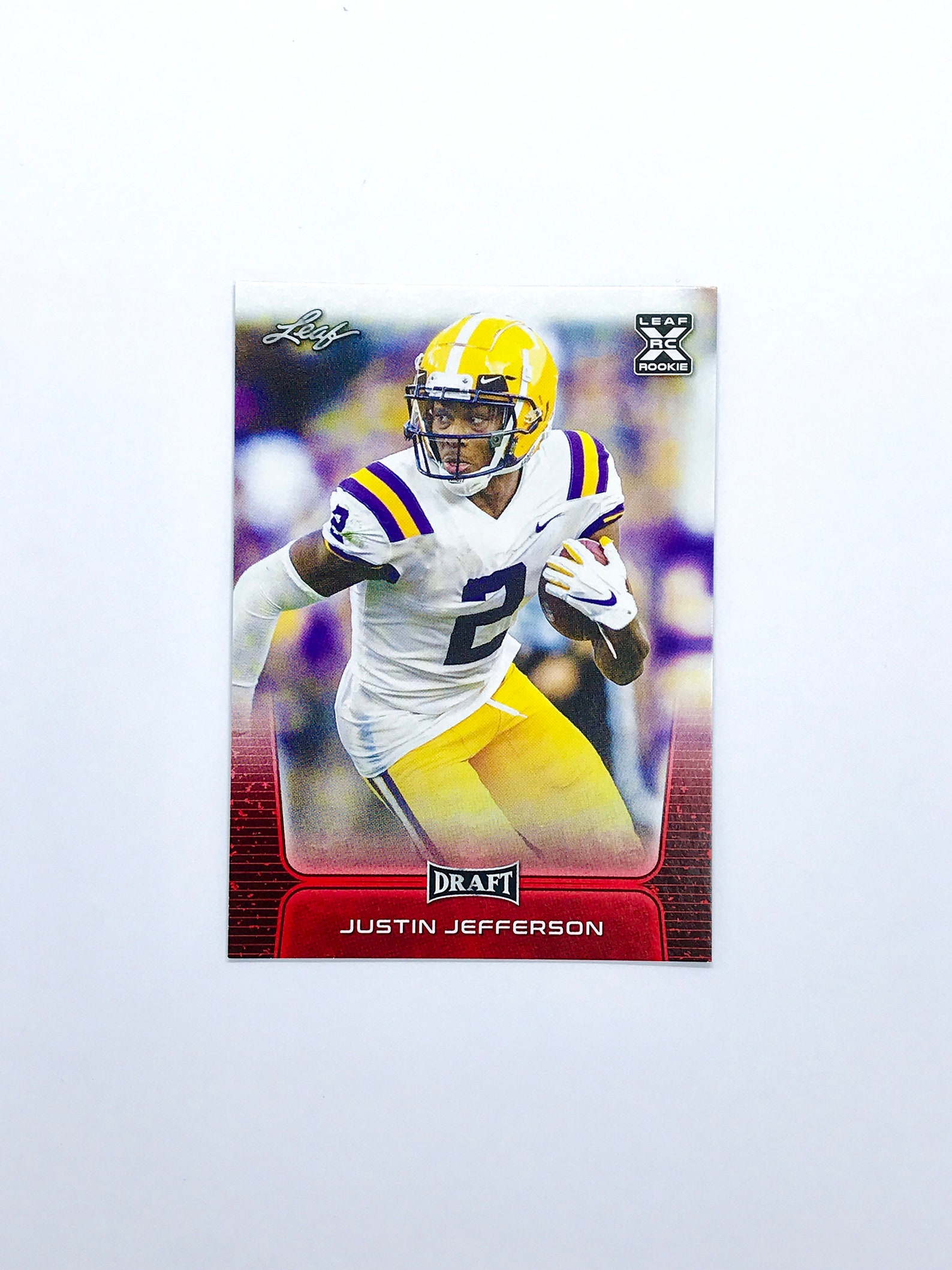 Justin Jefferson Rookie Card 2021 Leaf Football Red Variation Etsy