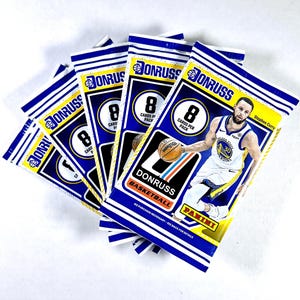 Packs de vente au détail de basket-ball Donruss NBA 2024-25 ! Lot de 8 cartes en exclusivité pour le laser vert ! Scellé en usine non ouvert