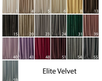 Tissu velours, 38 couleurs, Tissu Сurtain par mètre, Échantillons de tissu rideau