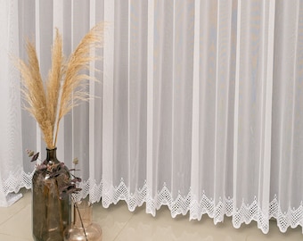 SHEER CURTAINS, Luxurious bamboo-based tulle (T800), classic curtains, translucent window tulle, plain tulle