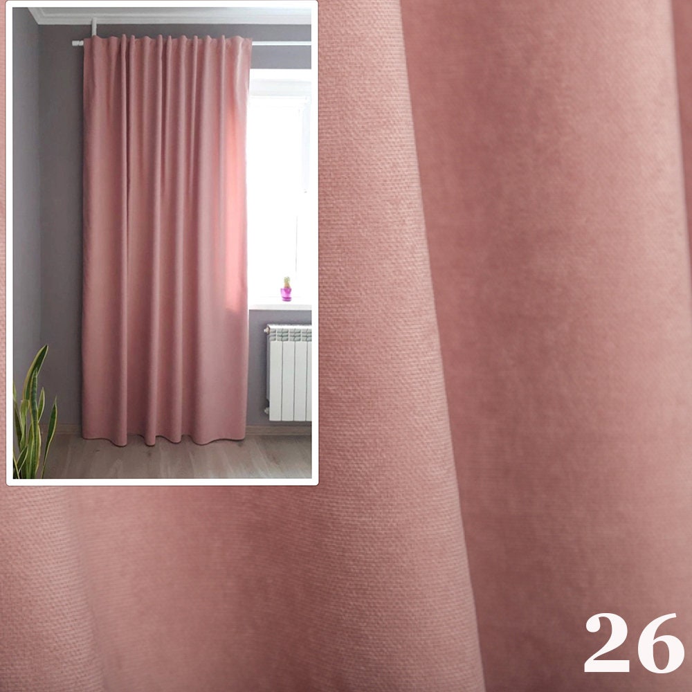 Window Curtains Velvet Ready Made Curtains 53 Colors Window Etsy