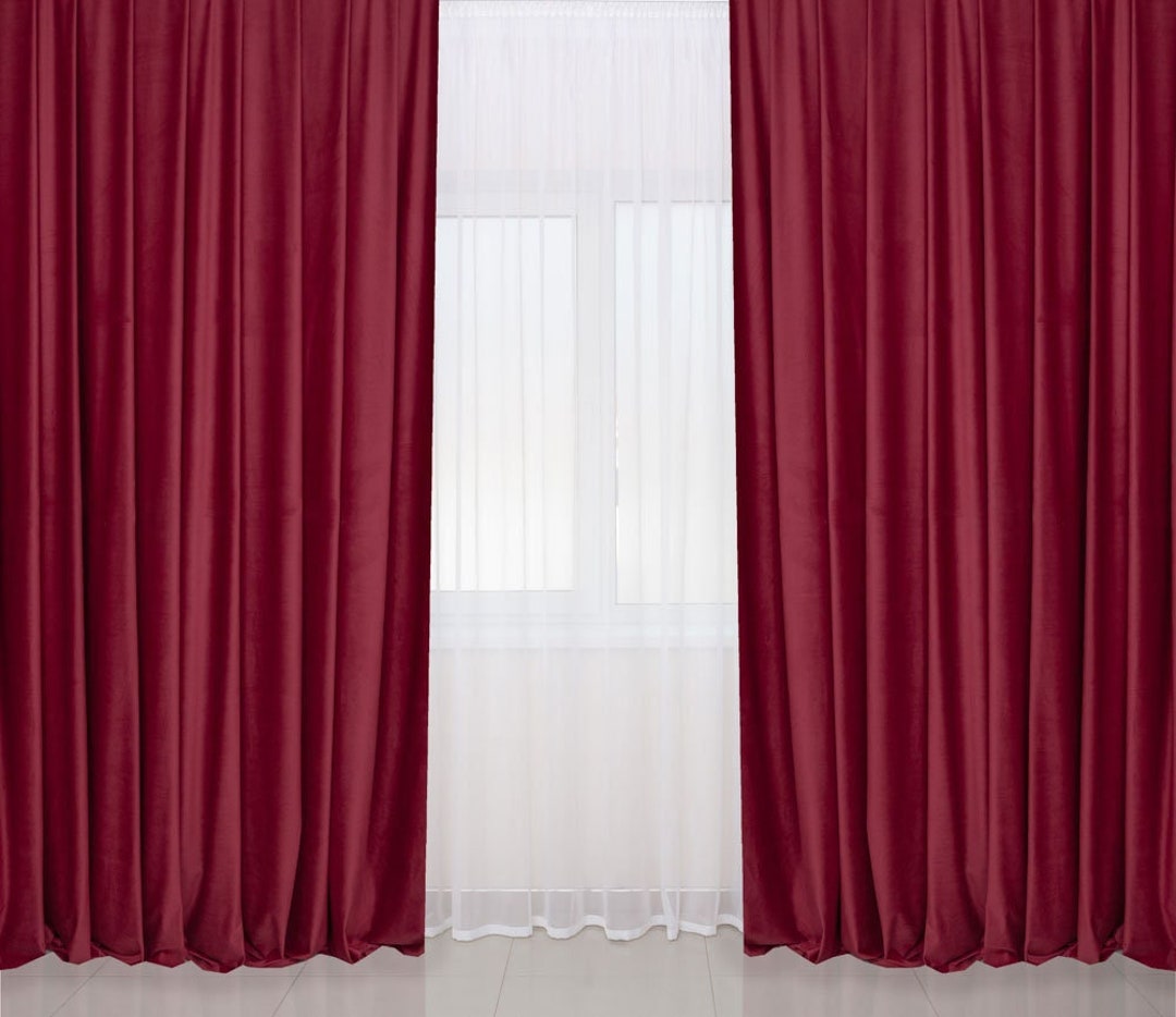Window Curtains Velvet Ready Made Curtains 38 Colors Window Etsy