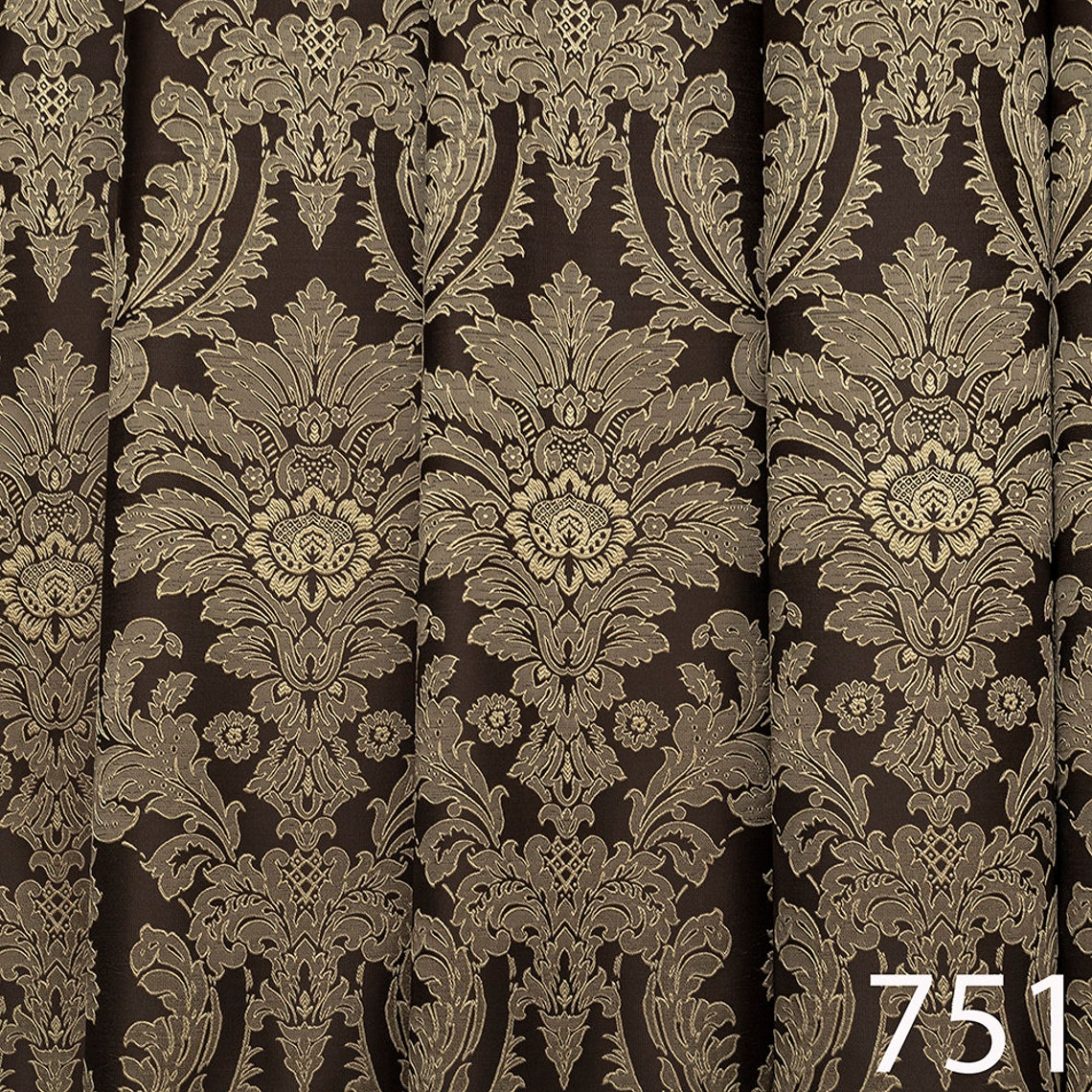 Black - Jacquard Weave Cotton Window Curtain (5 x 3 Feet) (single piece)