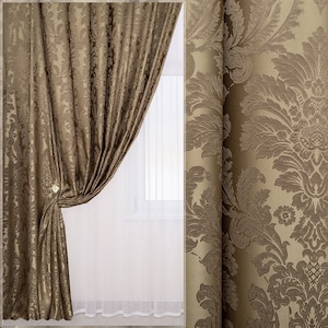 Window curtains Embroidered jacquard curtains, Jacquard curtains, Curtains for living room, Embroidered curtains