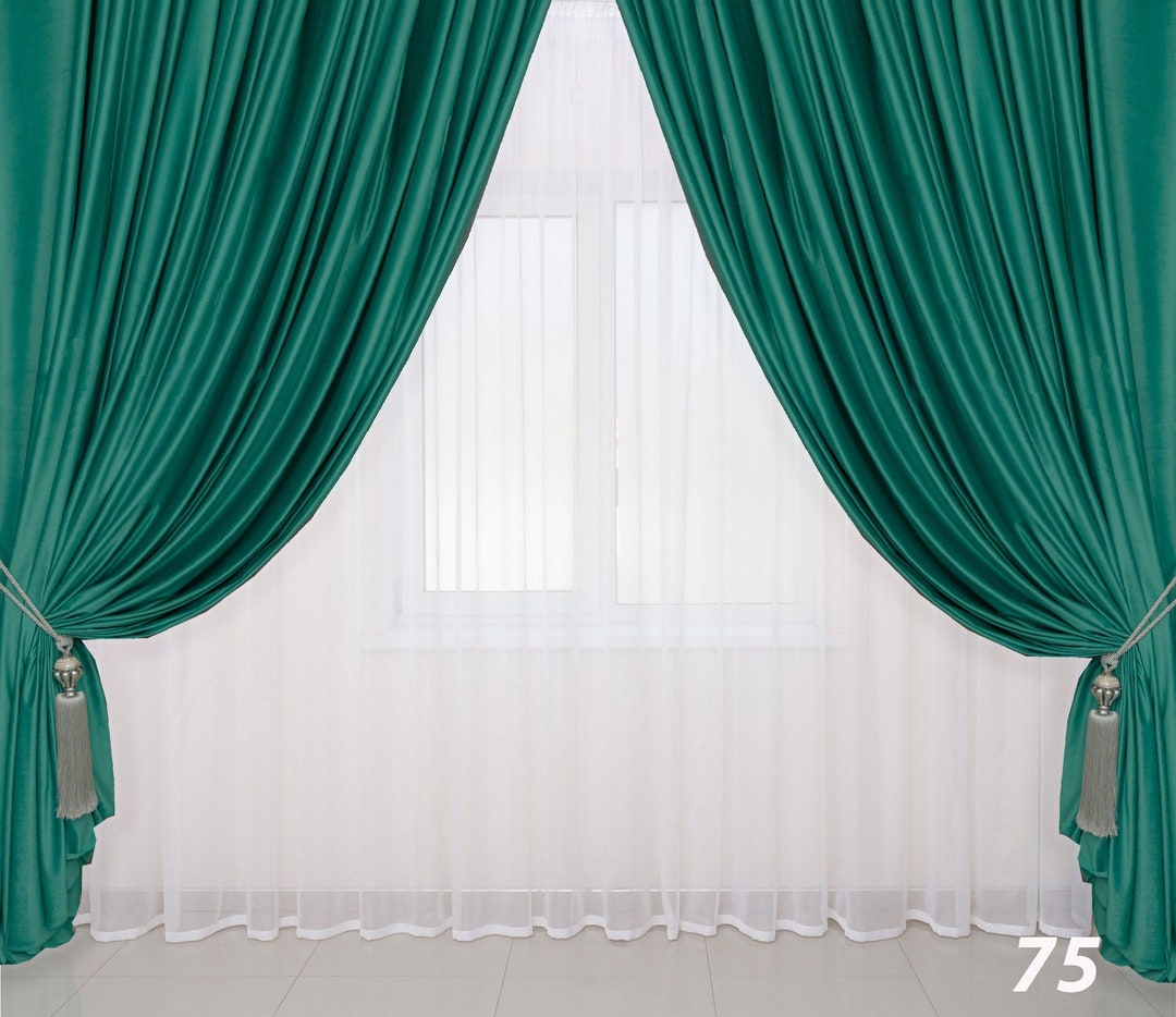 Window Curtains Velvet Ready Made Curtains 38 Colors Window Etsy