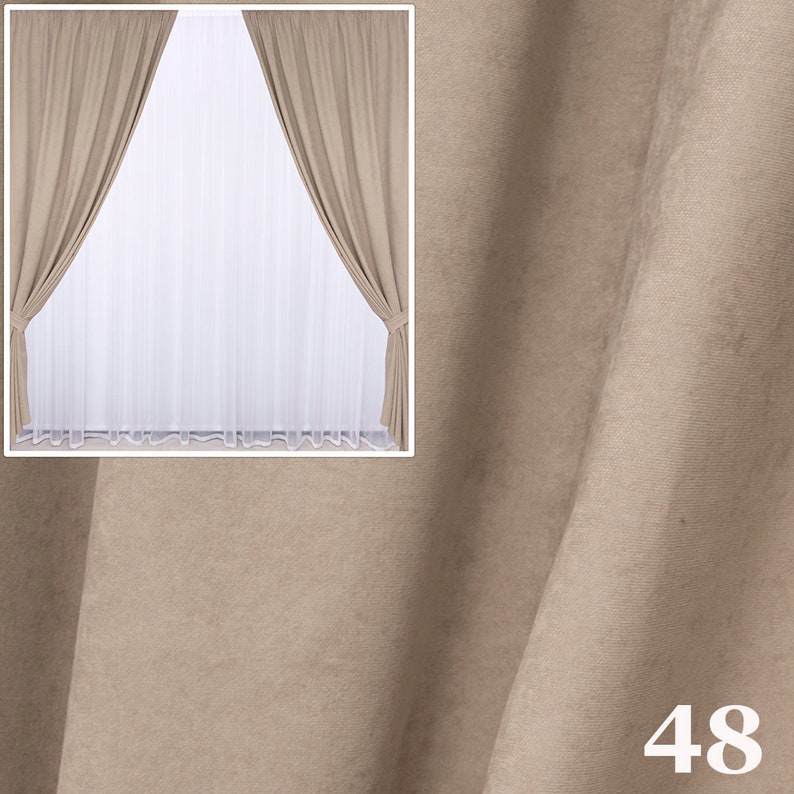 Window Curtains Velvet Ready Made Curtains 53 Colors Window Etsy
