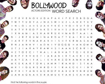 Bollywood Word Searches | Bridal Shower Puzzle | South Asian Game