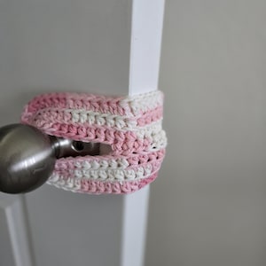 Handmade Crochet Door Knob Cover, Baby Sleep, Sound Dampener