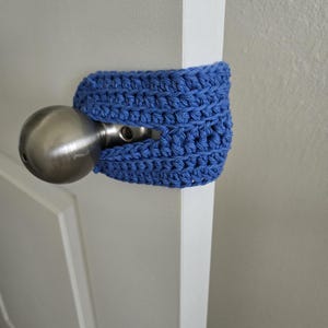Funda de pomo de puerta de ganchillo hecha a mano, para dormir al bebé, amortiguador de sonido
