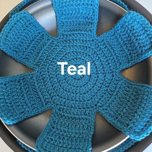 Handmade Crochet Pan Protectors, Set of 3 Acrylic Liners