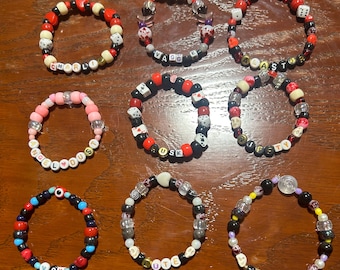 Hazbin Hotel Inspired Character Beaded Bracelets