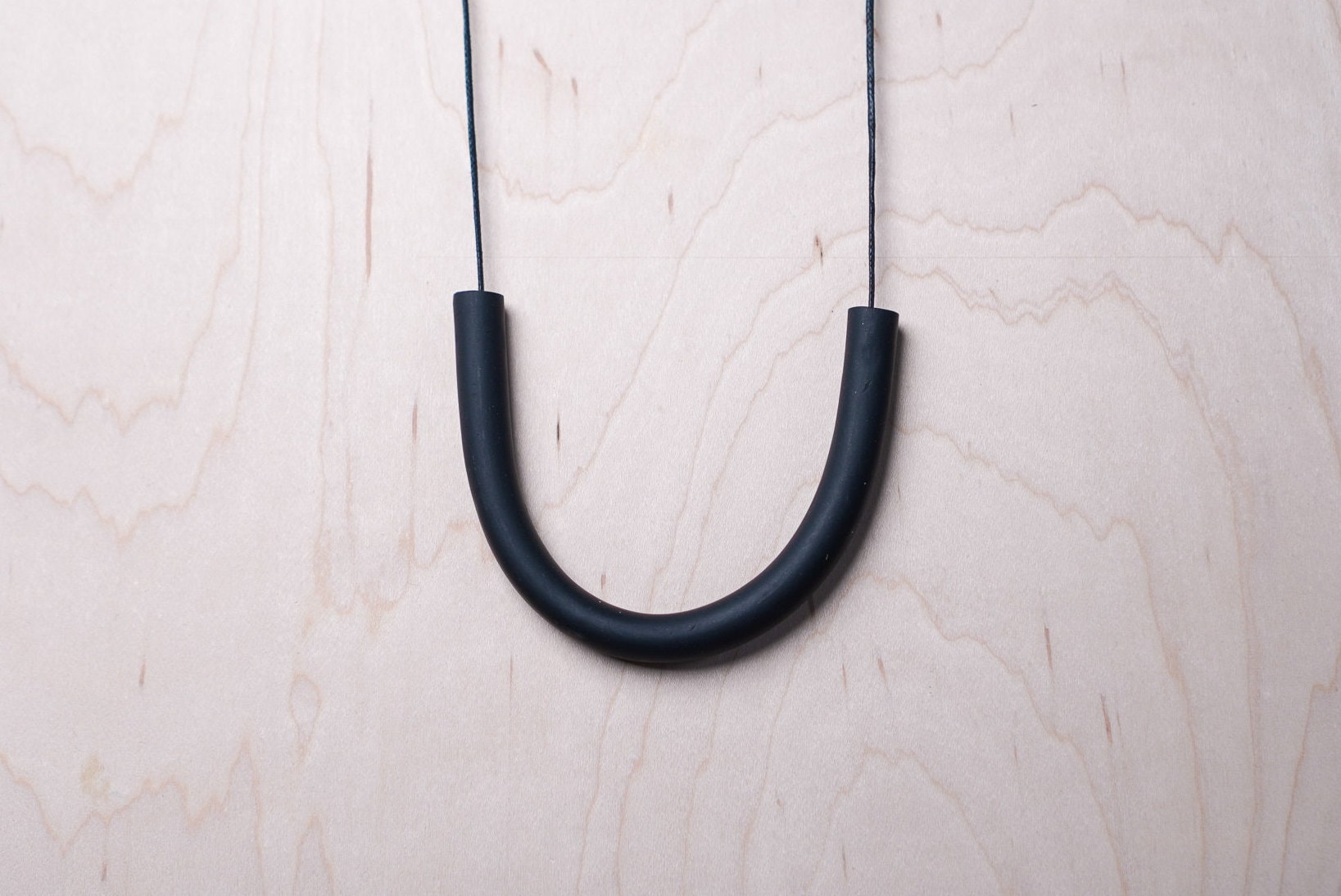 Modern Sculptural Statement Necklace, Grey, Teal & Orange, Handmade Polymer Clay