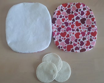 Castor oil breast pads or stomach pads with 3 small pads included in the pack