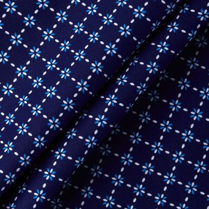 Draper James Daisy Trellis on Blue Premium Cotton Fabric