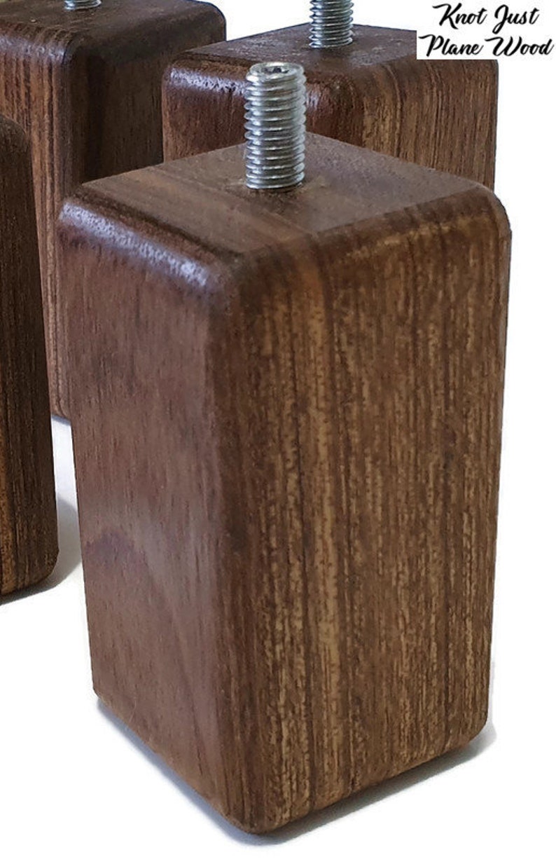 Wooden Furniture Feet / Legs & Fixing Plates Set of 4 Etsy UK