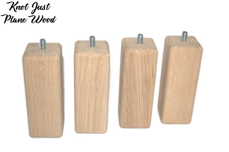 Wooden Oak Furniture Feet & Fixing Plates Set of 4 available Etsy