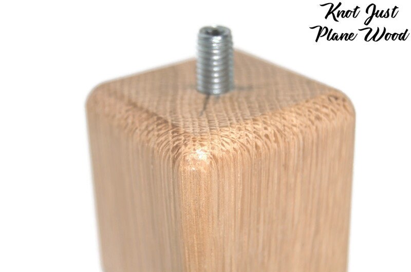 Wooden Oak Furniture Legs / Feet & Fixing Plates Set of 4 Etsy UK